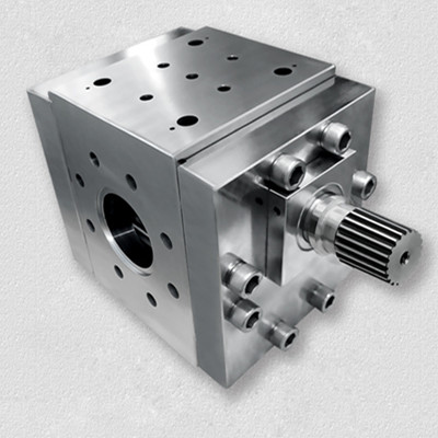 Single screw extruder melt gear pump