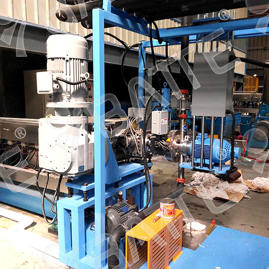 plastic pellet melt pump and screen changer