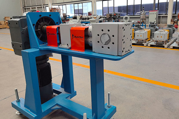 double shafts melt pump