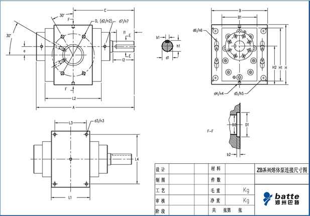 ZB-C reinforced melt pump for extrusion / extruder