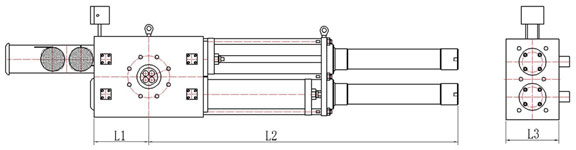 backflush screen changer drawing