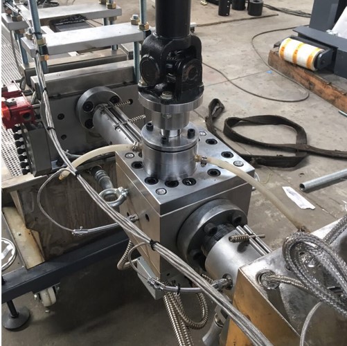 PP PET Wrapping tape line melt pump and screen changer