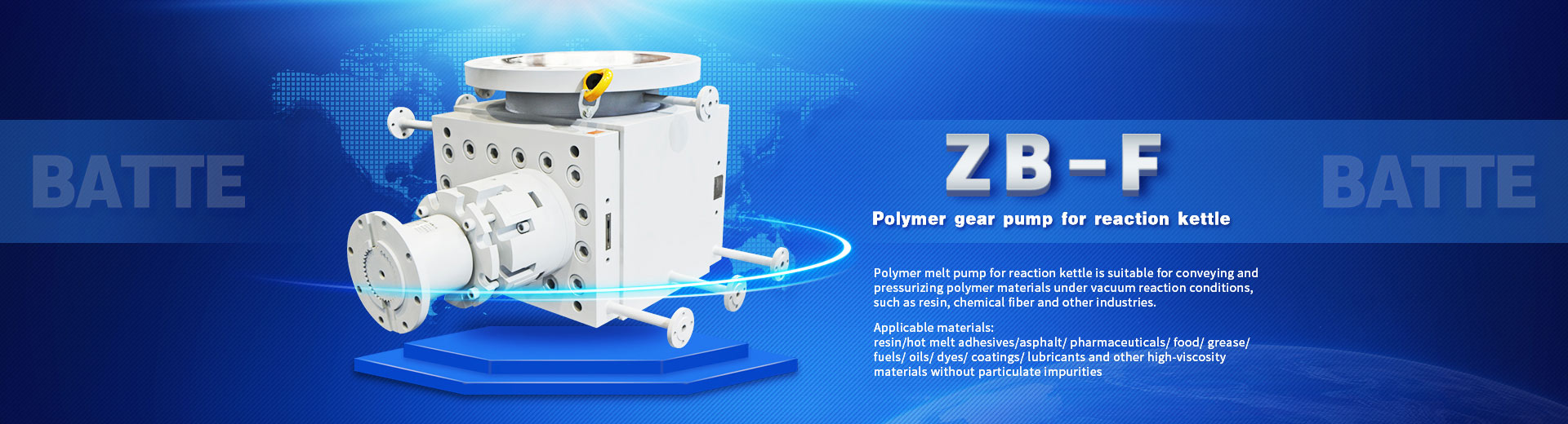 Batte Plastic melt pump for extruder